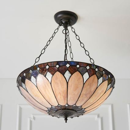 Endon 63976 - Żyrandol na łańcuchu BROOKLYN 3xE27/60W/230V średnica 50 cm