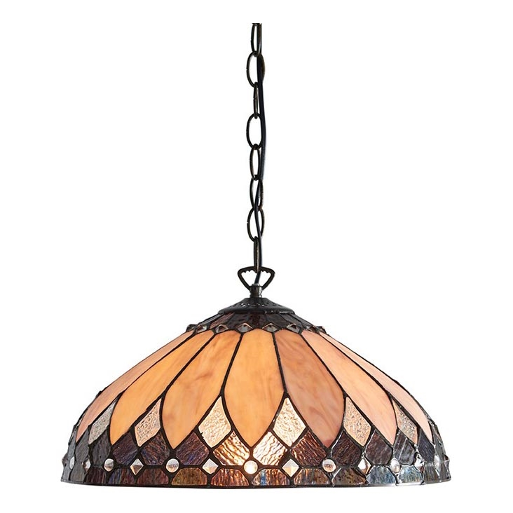 Endon 63977 - Żyrandol na łańcuchu BROOKLYN 1xE27/60W/230V śr. 40 cm