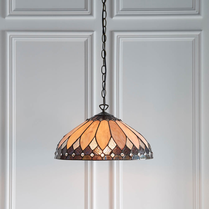 Endon 63977 - Żyrandol na łańcuchu BROOKLYN 1xE27/60W/230V śr. 40 cm