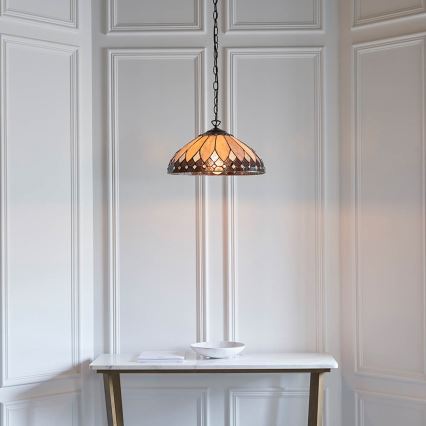 Endon 63977 - Żyrandol na łańcuchu BROOKLYN 1xE27/60W/230V śr. 40 cm