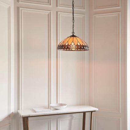 Endon 63977 - Żyrandol na łańcuchu BROOKLYN 1xE27/60W/230V śr. 40 cm