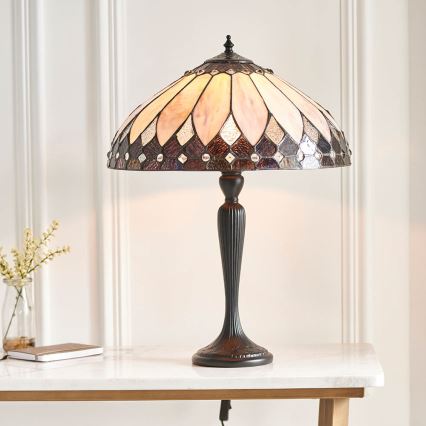 Endon 63982 - Lampa stołowa BROOKLYN 1xE27/60W/230V Ø 40 cm