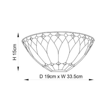 Endon 63983 - Kinkiet Tiffany BROOKLYN 1xE14/40W/230V