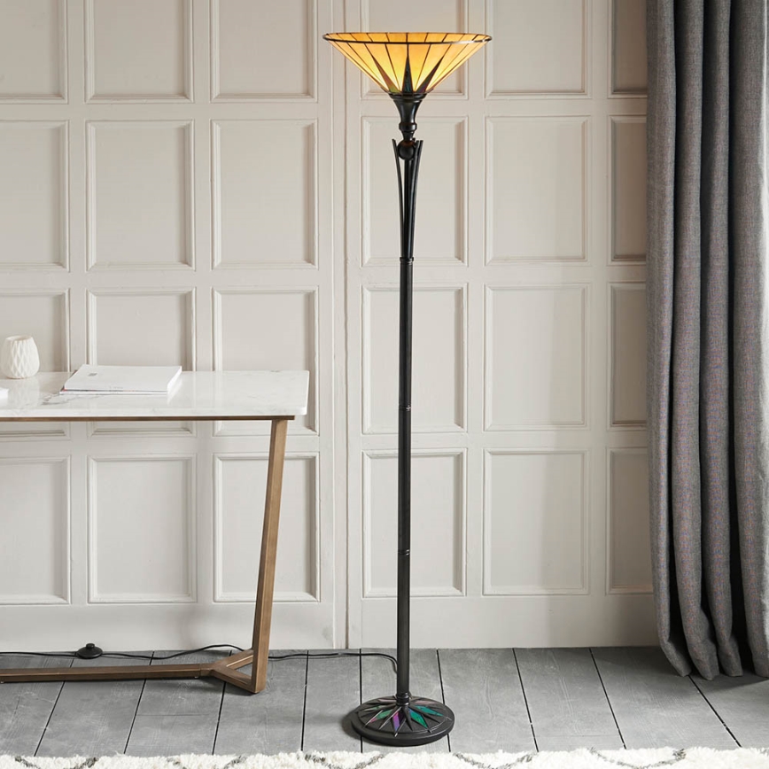Endon 64042 - Lampa podłogowa DARK STAR 1xE27/60W/230V śr. 42 cm