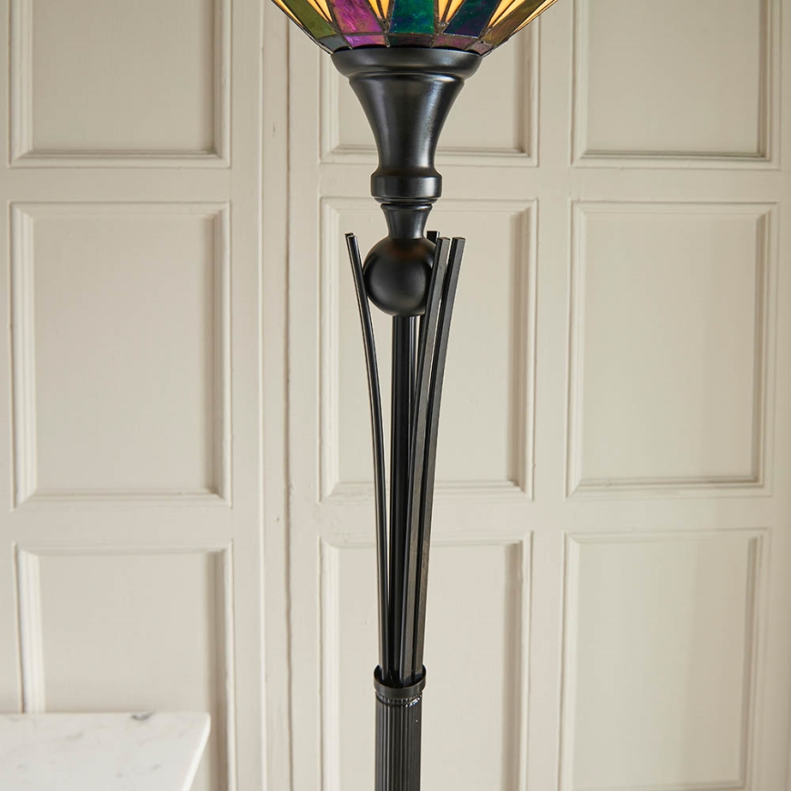 Endon 64042 - Lampa podłogowa DARK STAR 1xE27/60W/230V śr. 42 cm