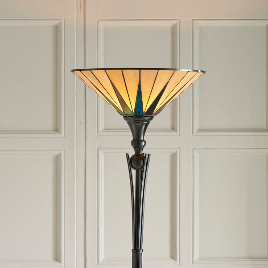 Endon 64042 - Lampa stojąca Tiffany DARK STAR 1xE27/60W/230V, średnica 42 cm