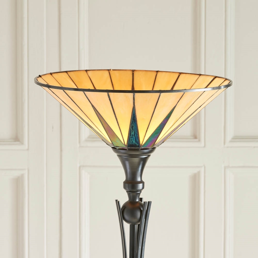Endon 64042 - Lampa stojąca Tiffany DARK STAR 1xE27/60W/230V, średnica 42 cm