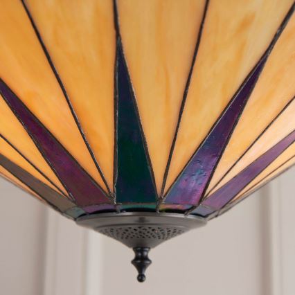 Endon 64043 - Przysufitowy żyrandol Tiffany DARK STAR 3xE27/60W/230V, śr. 49 cm