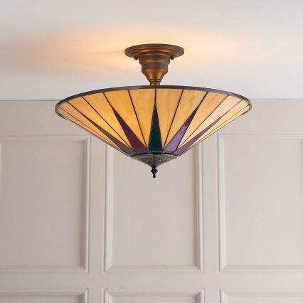 Endon 64043 - Żyrandol natynkowy DARK STAR 3xE27/60W/230V śr. 49 cm