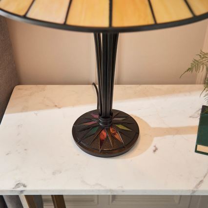 Endon 64045 - Lampa stołowa DARK STAR 2xE27/60W/230V śr. 49 cm