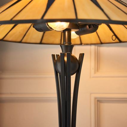 Endon 64045 - Lampa stołowa DARK STAR 2xE27/60W/230V śr. 49 cm