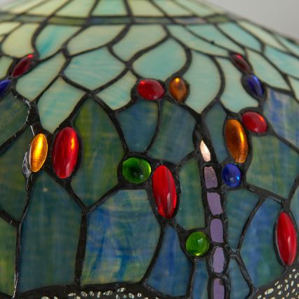 Endon 64069 - Lampa podłogowa Tiffany DRAGONFLY 2xE27/60W/230V śr. 50 cm