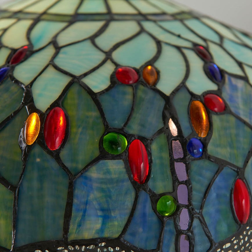 Endon 64069 - Lampa podłogowa Tiffany DRAGONFLY 2xE27/60W/230V śr. 50 cm