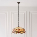 Endon 64079 - Żyrandol na łańcuchu Tiffany DRAGONFLY 3xE27/60W/230V śr. 50 cm