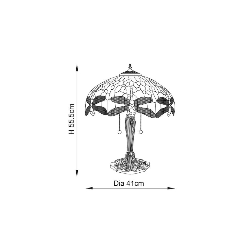 Endon 64085 - Lampa stołowa DRAGONFLY 2xE27/60W/230V śr. 41 cm