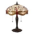 Endon 64085 - Lampa stołowa Tiffany DRAGONFLY 2xE27/60W/230V śr. 41 cm