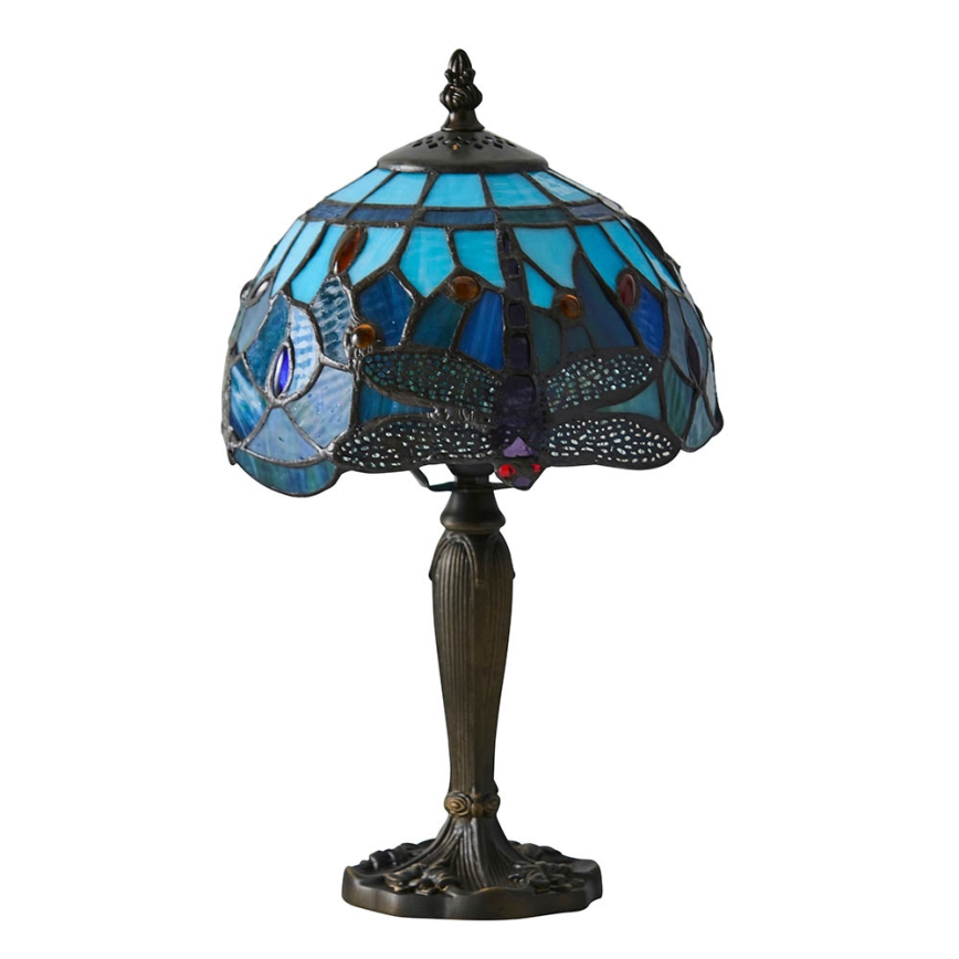 Endon 64088 - Lampa stołowa Tiffany DRAGONFLY 1xE14/7W/230V, średnica 20 cm