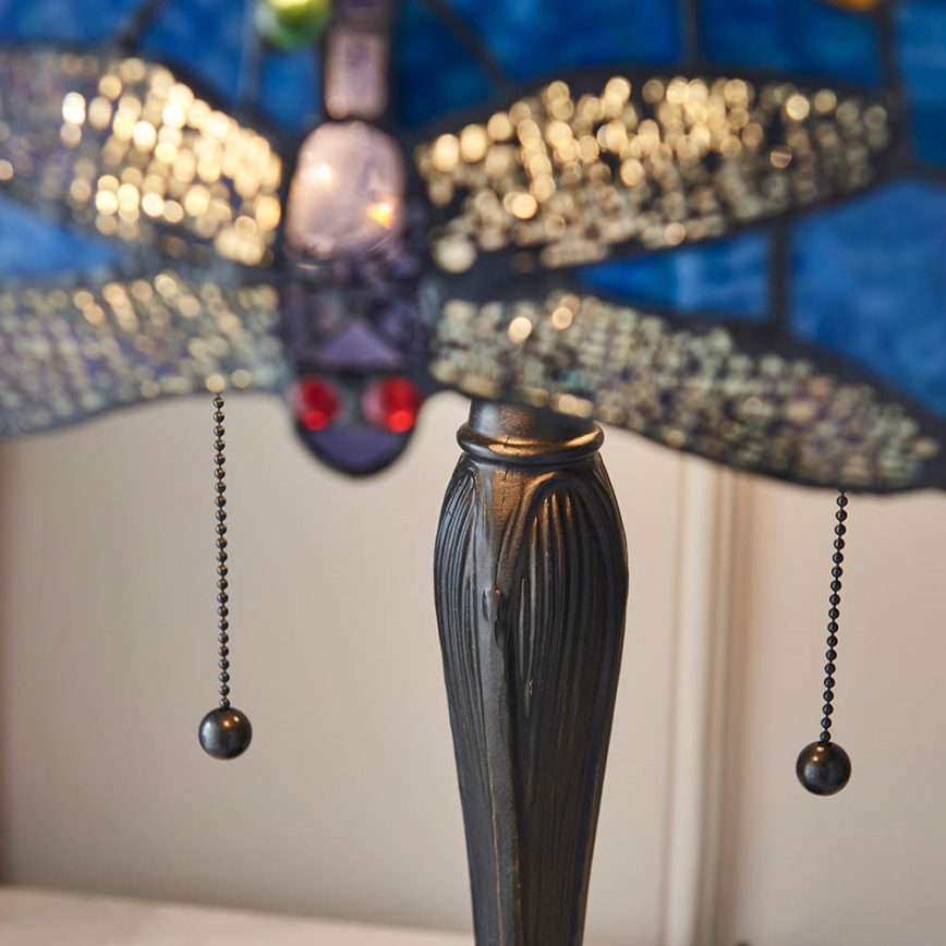 Endon 64089 - Lampa stołowa Tiffany DRAGONFLY 2xE27/60W/230V śr. 41 cm
