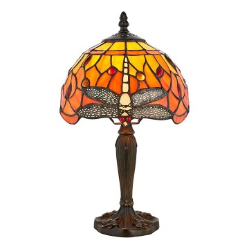 Endon 64091 - Lampa stołowa Tiffany DRAGONFLY 1xE14/40W/230V Ø 20 cm