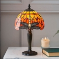 Endon 64091 - Lampa stołowa Tiffany DRAGONFLY 1xE14/7W/230V śr. 20 cm