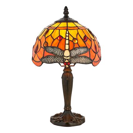 Endon 64091 - Lampa stołowa Tiffany DRAGONFLY 1xE14/7W/230V śr. 20 cm