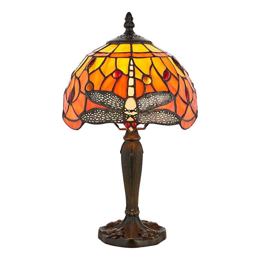 Endon 64091 - Lampa stołowa Tiffany DRAGONFLY 1xE14/7W/230V śr. 20 cm