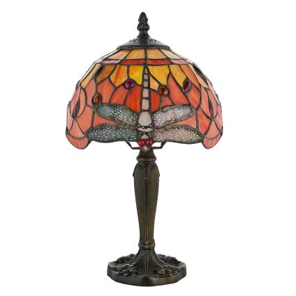 Endon 64091 - Lampa stołowa Tiffany DRAGONFLY 1xE14/7W/230V śr. 20 cm