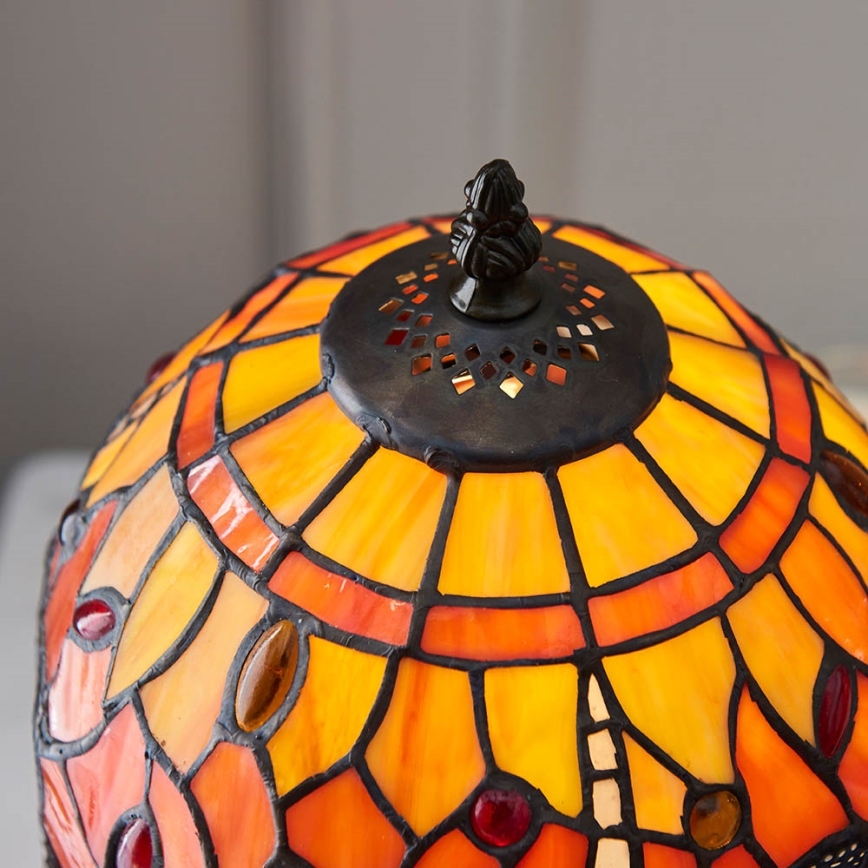 Endon 64091 - Lampa stołowa Tiffany DRAGONFLY 1xE14/7W/230V śr. 20 cm
