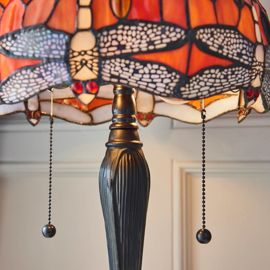 Endon 64092 - Lampa stołowa Tiffany DRAGONFLY 2xE27/60W/230V śr. 30 cm