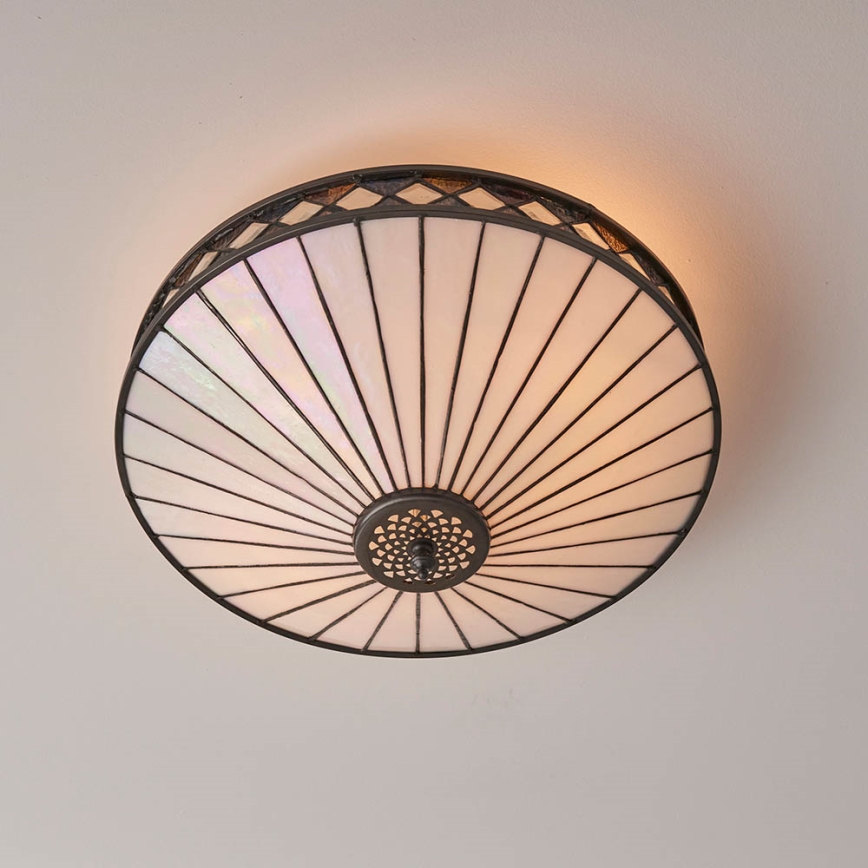 Endon 64145 - Lampa sufitowa Tiffany FARGO 2xE27/60W/230V śr. 41,5 cm