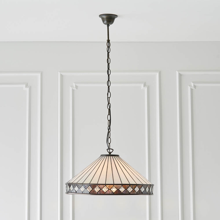 Endon 64147 - Żyrandol na łańcuchu FARGO 1xE27/60W/230V śr. 50 cm