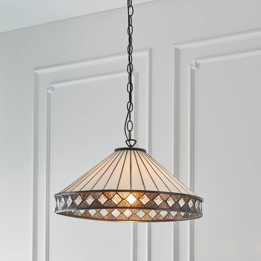 Endon 64147 - Żyrandol na łańcuchu FARGO 1xE27/60W/230V śr. 50 cm