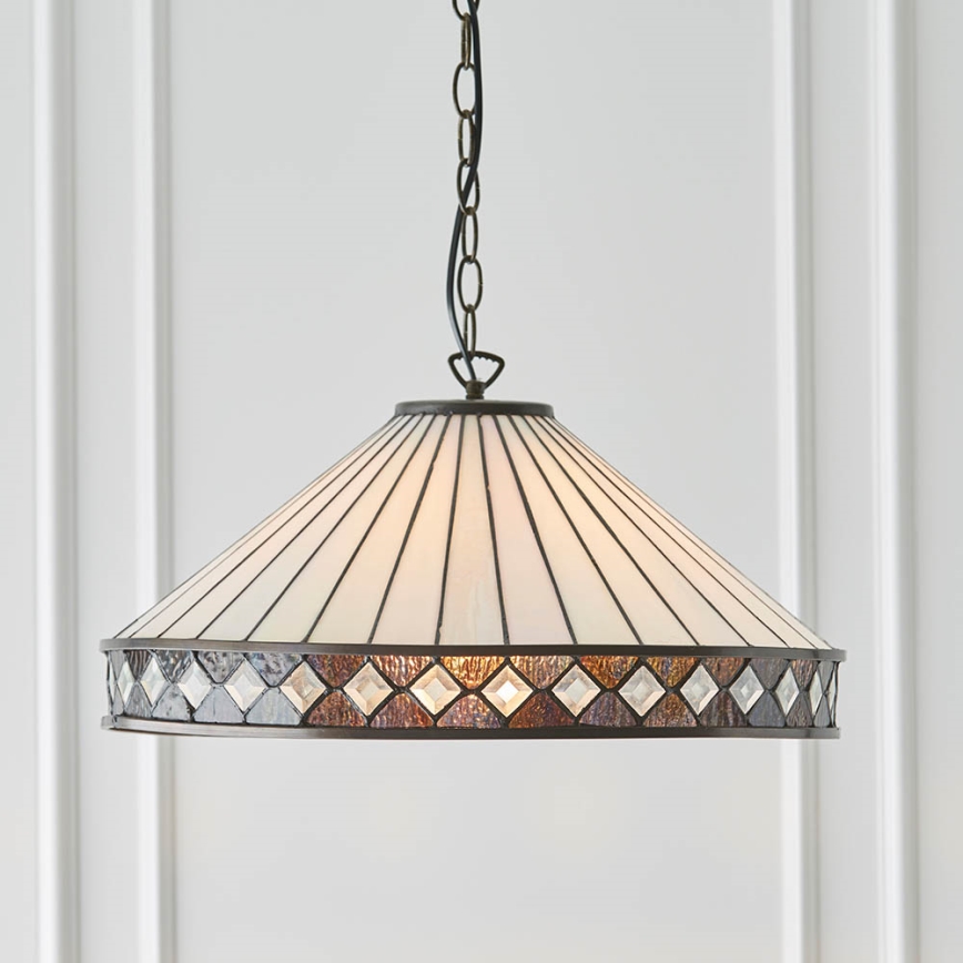 Endon 64147 - Żyrandol na łańcuchu FARGO 1xE27/60W/230V śr. 50 cm
