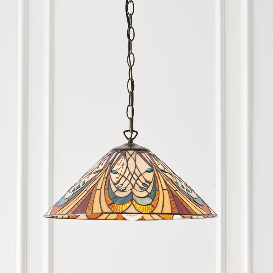 Endon 64162 - Żyrandol na łańcuchu HECTOR 1xE27/60W/230V śr. 40 cm