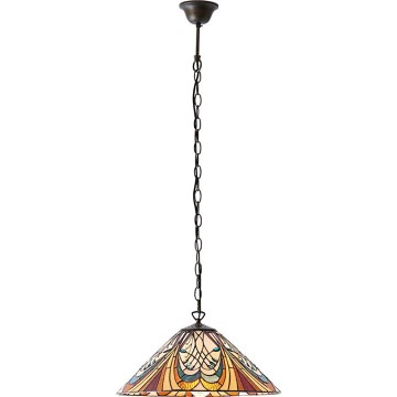 Endon 64162 - Żyrandol na łańcuchu Tiffany HECTOR 1xE27/60W/230V śr. 40 cm