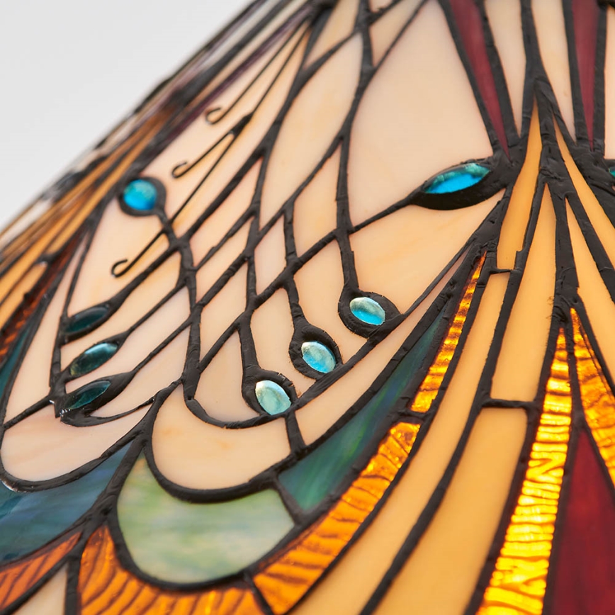 Endon 64162 - Żyrandol na łańcuchu Tiffany HECTOR 1xE27/60W/230V śr. 40 cm