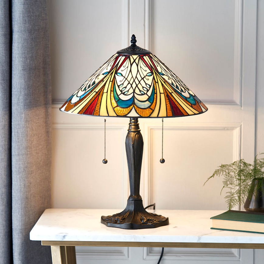 Endon 64163 - Lampa stołowa HECTOR 2xE27/60W/230V śr. 40 cm