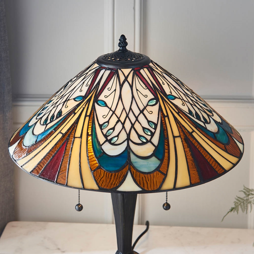 Endon 64163 - Lampa stołowa HECTOR 2xE27/60W/230V śr. 40 cm