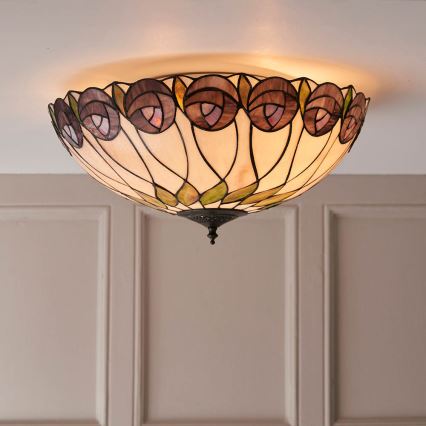 Endon 64173 - Lampa sufitowa Tiffany HUTCHINSON 2xE27/60W/230V śr. 50 cm