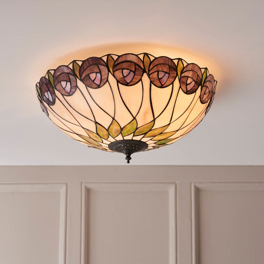 Endon 64173 - Plafon HUTCHINSON 2xE27/60W/230V śr. 50 cm
