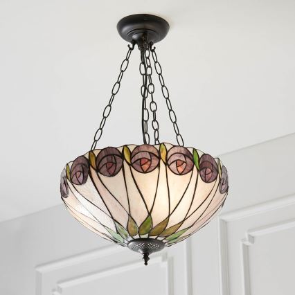 Endon 64175 - Żyrandol na łańcuchu HUTCHINSON 3xE27/60W/230V śr. 40 cm