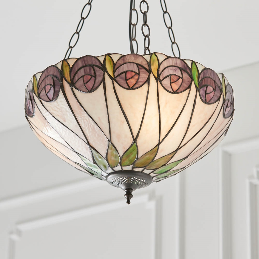 Endon 64175 - Żyrandol na łańcuchu HUTCHINSON 3xE27/60W/230V śr. 40 cm