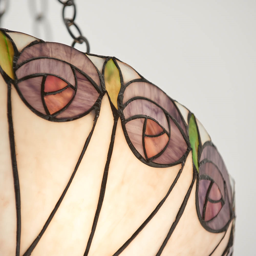 Endon 64175 - Żyrandol na łańcuchu Tiffany HUTCHINSON 3xE27/60W/230V śr. 40 cm