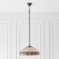 Endon 64176 - Żyrandol na łańcuchu Tiffany HUTCHINSON 1xE27/60W/230V Ø 40 cm