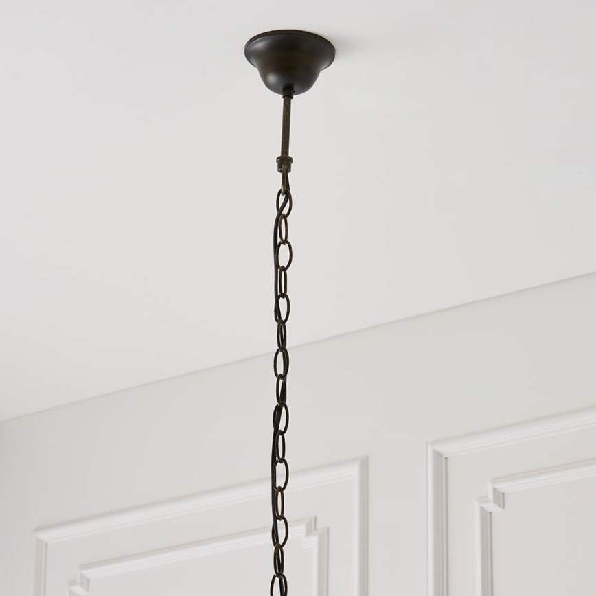 Endon 64176 - Żyrandol na łańcuchu Tiffany HUTCHINSON 1xE27/60W/230V Ø 40 cm