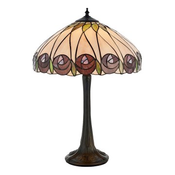 Endon 64177 - Lampa stołowa Tiffany HUTCHINSON 1xE27/60W/230V, średnica 40 cm