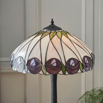 Endon 64177 - Lampa stołowa Tiffany HUTCHINSON 1xE27/60W/230V, średnica 40 cm