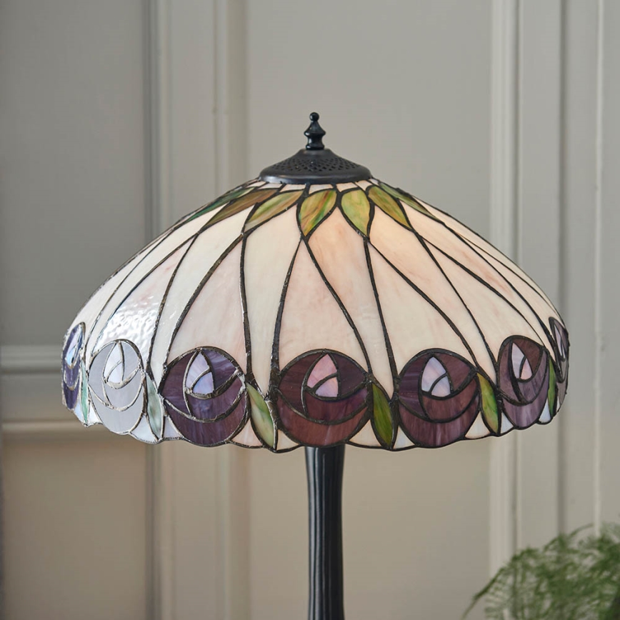 Endon 64177 - Lampa stołowa Tiffany HUTCHINSON 1xE27/60W/230V, średnica 40 cm