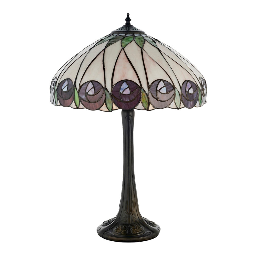 Endon 64177 - Lampa stołowa Tiffany HUTCHINSON 1xE27/60W/230V, średnica 40 cm