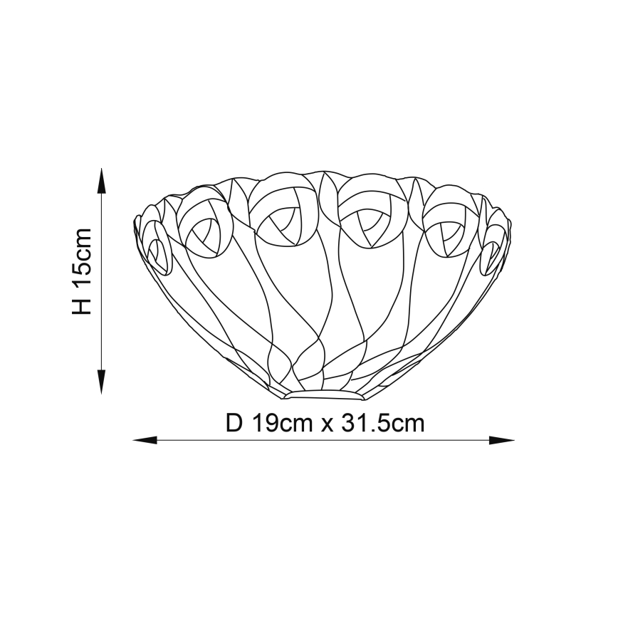 Endon 64178 - Kinkiet Tiffany HUTCHINSON 1xE14/40W/230V